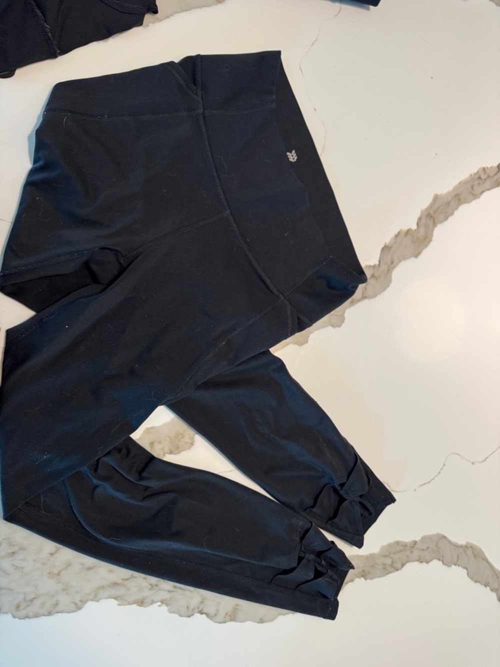 all in motion Black Leggings with Twist Hem Detail
